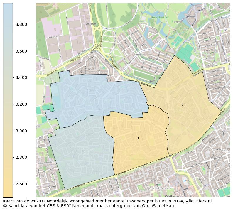 Kaart van de wijk 01 Noordelijk Woongebied met het aantal inwoners per buurt in 2024. Op deze pagina vind je veel informatie over inwoners (zoals de verdeling naar leeftijdsgroepen, gezinssamenstelling, geslacht, autochtoon of Nederlands met een immigratie achtergrond,...), woningen (aantallen, types, prijs ontwikkeling, gebruik, type eigendom,...) en méér (autobezit, energieverbruik,...)  op basis van open data van het Centraal Bureau voor de Statistiek en diverse andere bronnen!