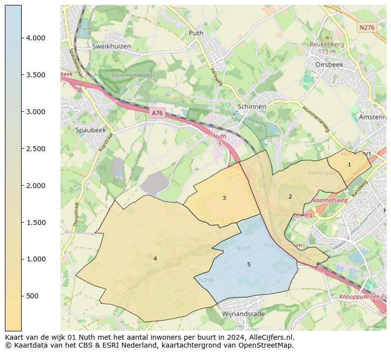 Kaart van de wijk 01 Nuth met het aantal inwoners per buurt in 2024. Op deze pagina vind je veel informatie over inwoners (zoals de verdeling naar leeftijdsgroepen, gezinssamenstelling, geslacht, autochtoon of Nederlands met een immigratie achtergrond,...), woningen (aantallen, types, prijs ontwikkeling, gebruik, type eigendom,...) en méér (autobezit, energieverbruik,...)  op basis van open data van het centraal bureau voor de statistiek en diverse andere bronnen!