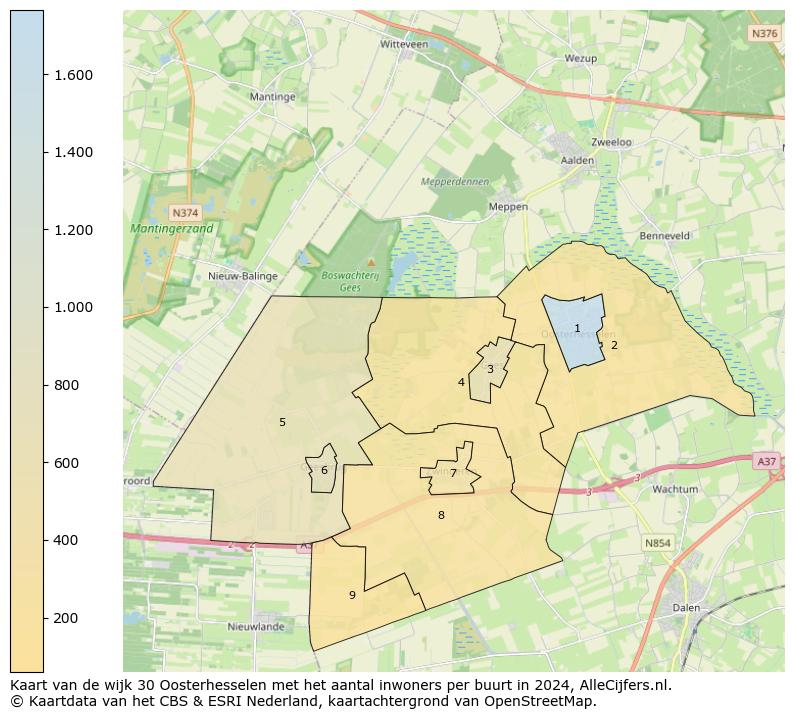 Kaart van de wijk 30 Oosterhesselen met het aantal inwoners per buurt in 2024. Op deze pagina vind je veel informatie over inwoners (zoals de verdeling naar leeftijdsgroepen, gezinssamenstelling, geslacht, autochtoon of Nederlands met een immigratie achtergrond,...), woningen (aantallen, types, prijs ontwikkeling, gebruik, type eigendom,...) en méér (autobezit, energieverbruik,...)  op basis van open data van het Centraal Bureau voor de Statistiek en diverse andere bronnen!