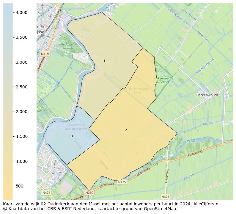 Kaart van de wijk 02 Ouderkerk aan den IJssel met het aantal inwoners per buurt in 2024. Op deze pagina vind je veel informatie over inwoners (zoals de verdeling naar leeftijdsgroepen, gezinssamenstelling, geslacht, autochtoon of Nederlands met een immigratie achtergrond,...), woningen (aantallen, types, prijs ontwikkeling, gebruik, type eigendom,...) en méér (autobezit, energieverbruik,...)  op basis van open data van het centraal bureau voor de statistiek en diverse andere bronnen!