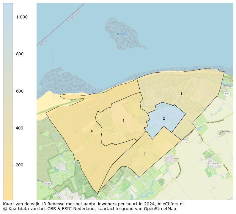 Kaart van de wijk 13 Renesse met het aantal inwoners per buurt in 2024. Op deze pagina vind je veel informatie over inwoners (zoals de verdeling naar leeftijdsgroepen, gezinssamenstelling, geslacht, autochtoon of Nederlands met een immigratie achtergrond,...), woningen (aantallen, types, prijs ontwikkeling, gebruik, type eigendom,...) en méér (autobezit, energieverbruik,...)  op basis van open data van het centraal bureau voor de statistiek en diverse andere bronnen!