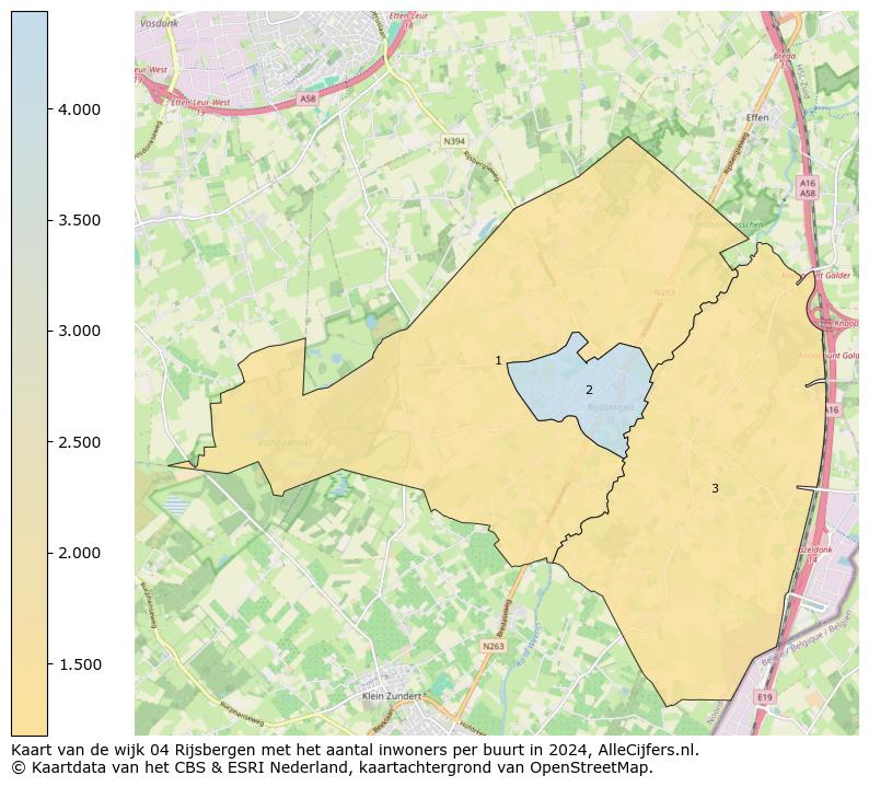 Kaart van de wijk 04 Rijsbergen met het aantal inwoners per buurt in 2024. Op deze pagina vind je veel informatie over inwoners (zoals de verdeling naar leeftijdsgroepen, gezinssamenstelling, geslacht, autochtoon of Nederlands met een immigratie achtergrond,...), woningen (aantallen, types, prijs ontwikkeling, gebruik, type eigendom,...) en méér (autobezit, energieverbruik,...)  op basis van open data van het centraal bureau voor de statistiek en diverse andere bronnen!