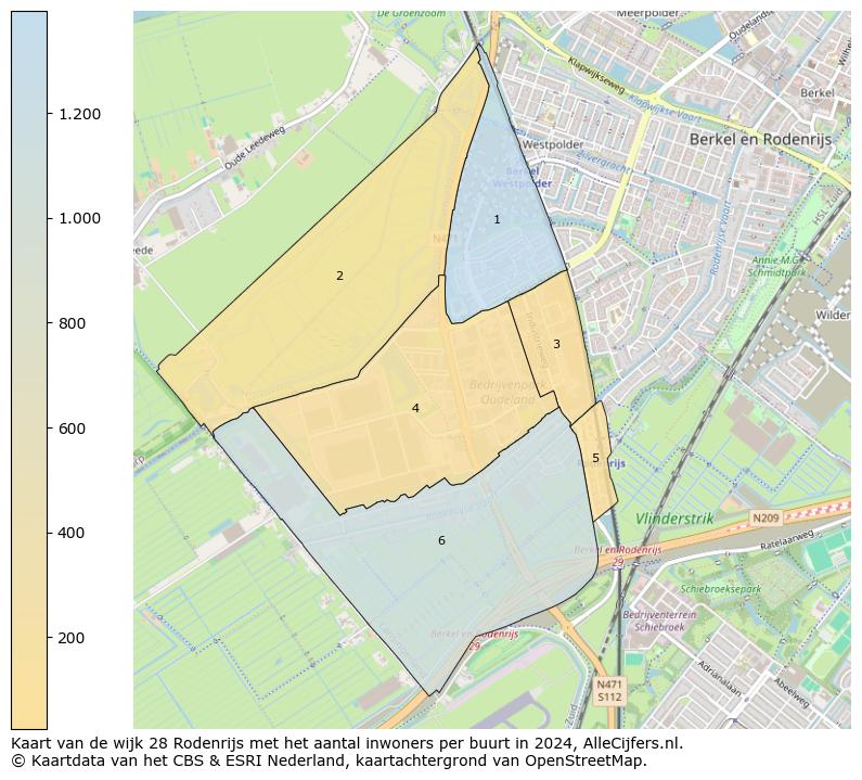 Kaart van de wijk 28 Rodenrijs met het aantal inwoners per buurt in 2024. Op deze pagina vind je veel informatie over inwoners (zoals de verdeling naar leeftijdsgroepen, gezinssamenstelling, geslacht, autochtoon of Nederlands met een immigratie achtergrond,...), woningen (aantallen, types, prijs ontwikkeling, gebruik, type eigendom,...) en méér (autobezit, energieverbruik,...)  op basis van open data van het centraal bureau voor de statistiek en diverse andere bronnen!