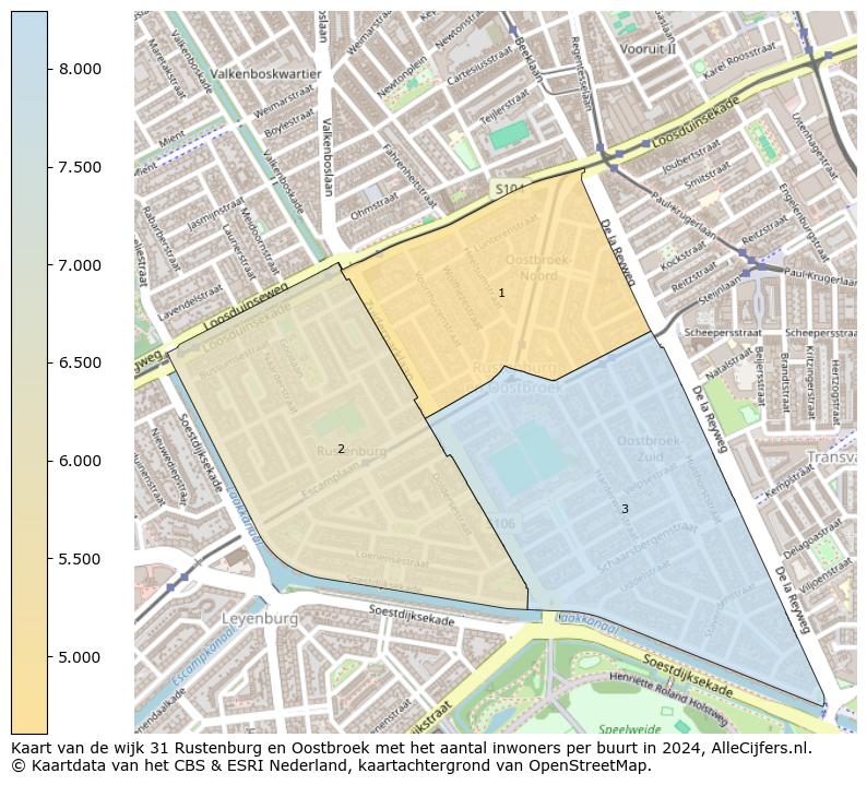 Kaart van de wijk 31 Rustenburg en Oostbroek met het aantal inwoners per buurt in 2024. Op deze pagina vind je veel informatie over inwoners (zoals de verdeling naar leeftijdsgroepen, gezinssamenstelling, geslacht, autochtoon of Nederlands met een immigratie achtergrond,...), woningen (aantallen, types, prijs ontwikkeling, gebruik, type eigendom,...) en méér (autobezit, energieverbruik,...)  op basis van open data van het centraal bureau voor de statistiek en diverse andere bronnen!