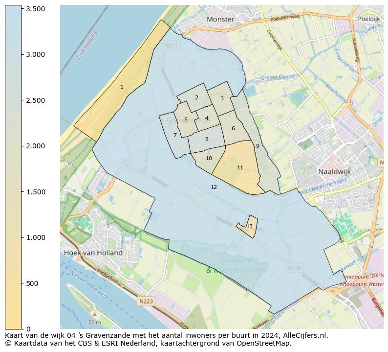 Kaart van de wijk 04 ’s Gravenzande met het aantal inwoners per buurt in 2024. Op deze pagina vind je veel informatie over inwoners (zoals de verdeling naar leeftijdsgroepen, gezinssamenstelling, geslacht, autochtoon of Nederlands met een immigratie achtergrond,...), woningen (aantallen, types, prijs ontwikkeling, gebruik, type eigendom,...) en méér (autobezit, energieverbruik,...)  op basis van open data van het centraal bureau voor de statistiek en diverse andere bronnen!