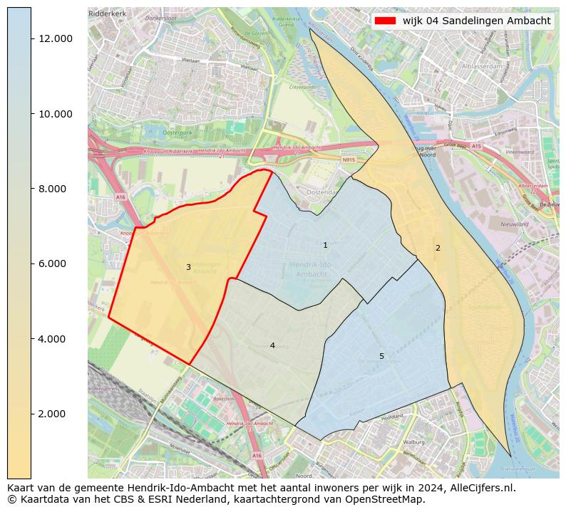 Kaart van de gemeente Hendrik-Ido-Ambacht met het aantal inwoners per wijk in 2024. Op deze pagina vind je veel informatie over inwoners (zoals de verdeling naar leeftijdsgroepen, gezinssamenstelling, geslacht, autochtoon of Nederlands met een immigratie achtergrond,...), woningen (aantallen, types, prijs ontwikkeling, gebruik, type eigendom,...) en méér (autobezit, energieverbruik,...)  op basis van open data van het centraal bureau voor de statistiek en diverse andere bronnen!