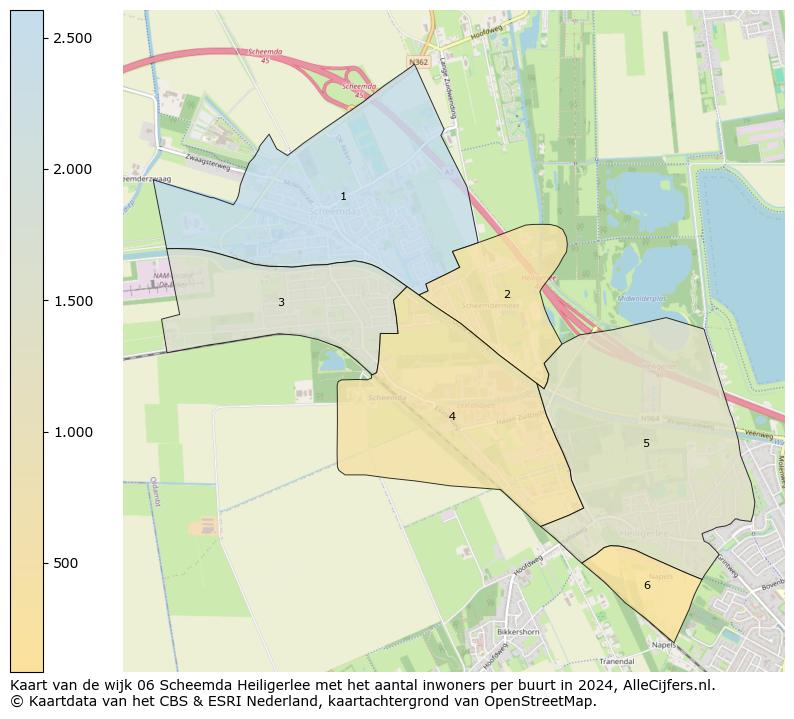 Kaart van de wijk 06 Scheemda Heiligerlee met het aantal inwoners per buurt in 2024. Op deze pagina vind je veel informatie over inwoners (zoals de verdeling naar leeftijdsgroepen, gezinssamenstelling, geslacht, autochtoon of Nederlands met een immigratie achtergrond,...), woningen (aantallen, types, prijs ontwikkeling, gebruik, type eigendom,...) en méér (autobezit, energieverbruik,...)  op basis van open data van het Centraal Bureau voor de Statistiek en diverse andere bronnen!