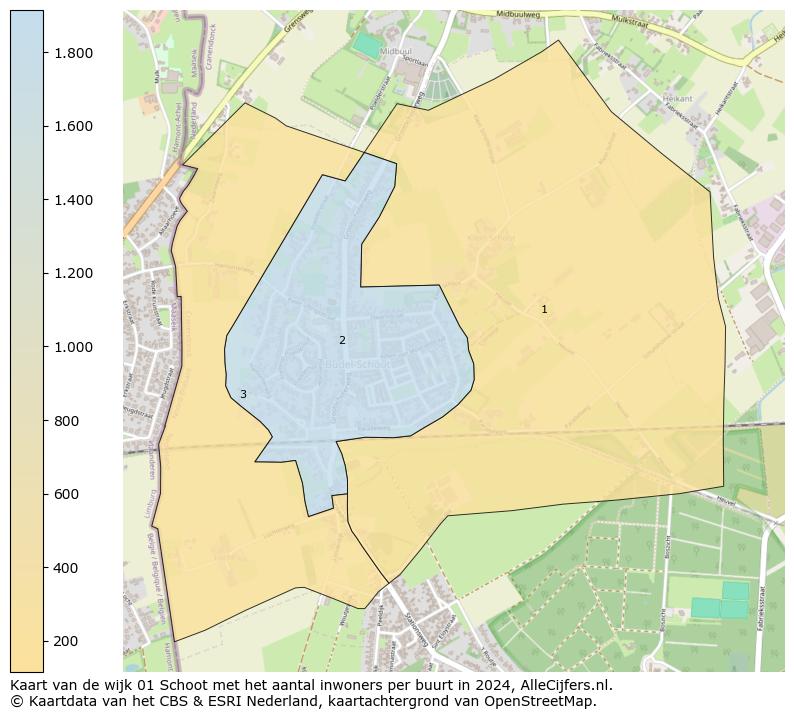 Kaart van de wijk 01 Schoot met het aantal inwoners per buurt in 2024. Op deze pagina vind je veel informatie over inwoners (zoals de verdeling naar leeftijdsgroepen, gezinssamenstelling, geslacht, autochtoon of Nederlands met een immigratie achtergrond,...), woningen (aantallen, types, prijs ontwikkeling, gebruik, type eigendom,...) en méér (autobezit, energieverbruik,...)  op basis van open data van het centraal bureau voor de statistiek en diverse andere bronnen!