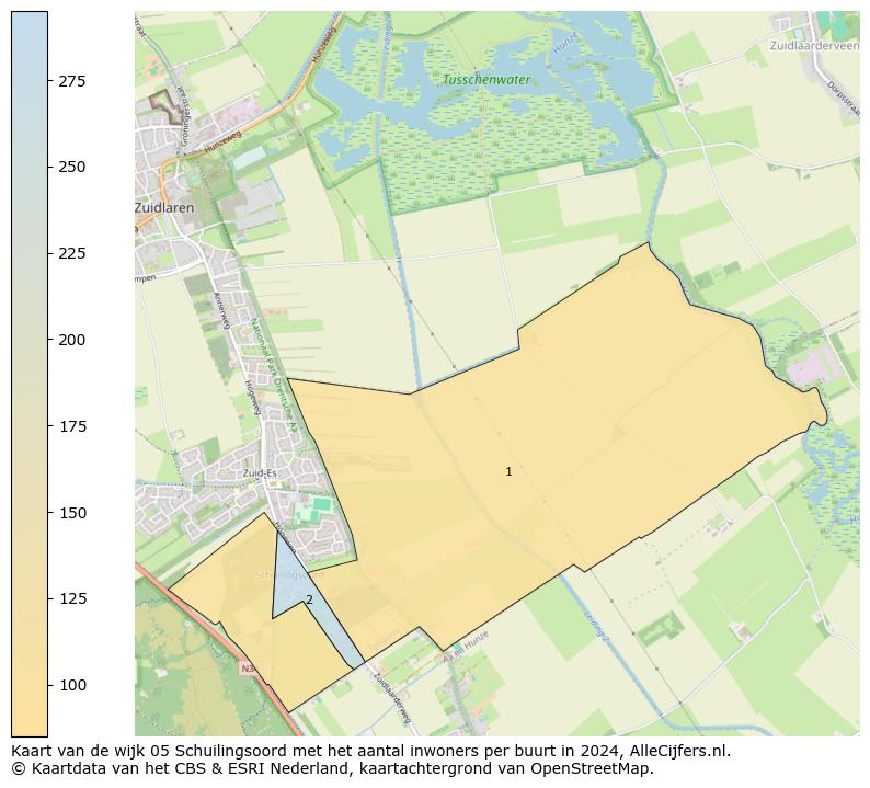 Kaart van de wijk 05 Schuilingsoord met het aantal inwoners per buurt in 2024. Op deze pagina vind je veel informatie over inwoners (zoals de verdeling naar leeftijdsgroepen, gezinssamenstelling, geslacht, autochtoon of Nederlands met een immigratie achtergrond,...), woningen (aantallen, types, prijs ontwikkeling, gebruik, type eigendom,...) en méér (autobezit, energieverbruik,...)  op basis van open data van het centraal bureau voor de statistiek en diverse andere bronnen!