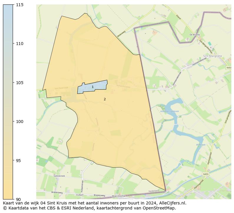 Kaart van de wijk 04 Sint Kruis met het aantal inwoners per buurt in 2024. Op deze pagina vind je veel informatie over inwoners (zoals de verdeling naar leeftijdsgroepen, gezinssamenstelling, geslacht, autochtoon of Nederlands met een immigratie achtergrond,...), woningen (aantallen, types, prijs ontwikkeling, gebruik, type eigendom,...) en méér (autobezit, energieverbruik,...)  op basis van open data van het centraal bureau voor de statistiek en diverse andere bronnen!