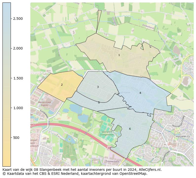 Kaart van de wijk 08 Slangenbeek met het aantal inwoners per buurt in 2024. Op deze pagina vind je veel informatie over inwoners (zoals de verdeling naar leeftijdsgroepen, gezinssamenstelling, geslacht, autochtoon of Nederlands met een immigratie achtergrond,...), woningen (aantallen, types, prijs ontwikkeling, gebruik, type eigendom,...) en méér (autobezit, energieverbruik,...)  op basis van open data van het centraal bureau voor de statistiek en diverse andere bronnen!