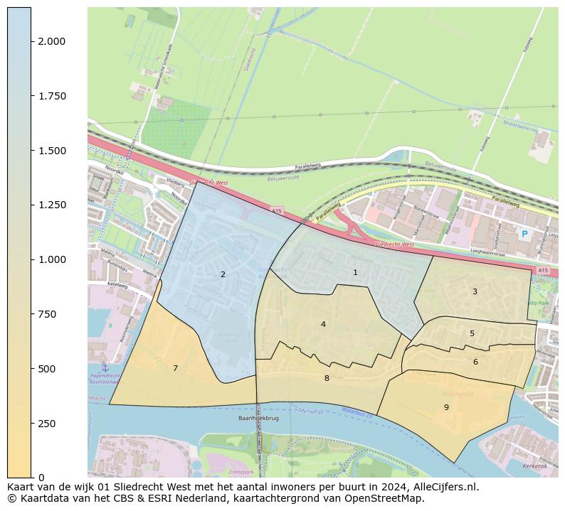 Kaart van de wijk 01 Sliedrecht West met het aantal inwoners per buurt in 2024. Op deze pagina vind je veel informatie over inwoners (zoals de verdeling naar leeftijdsgroepen, gezinssamenstelling, geslacht, autochtoon of Nederlands met een immigratie achtergrond,...), woningen (aantallen, types, prijs ontwikkeling, gebruik, type eigendom,...) en méér (autobezit, energieverbruik,...)  op basis van open data van het centraal bureau voor de statistiek en diverse andere bronnen!