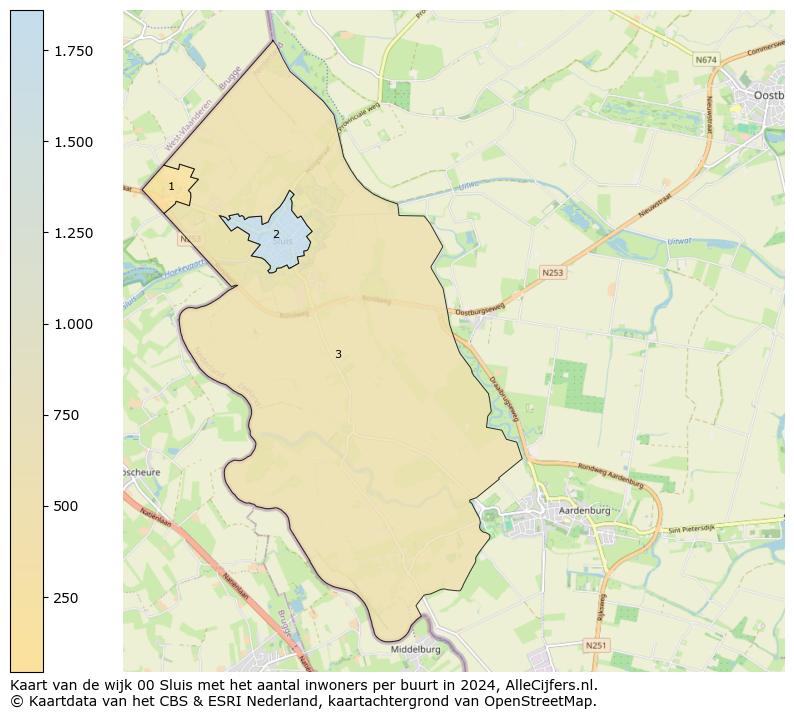 Kaart van de wijk 00 Sluis met het aantal inwoners per buurt in 2024. Op deze pagina vind je veel informatie over inwoners (zoals de verdeling naar leeftijdsgroepen, gezinssamenstelling, geslacht, autochtoon of Nederlands met een immigratie achtergrond,...), woningen (aantallen, types, prijs ontwikkeling, gebruik, type eigendom,...) en méér (autobezit, energieverbruik,...)  op basis van open data van het centraal bureau voor de statistiek en diverse andere bronnen!