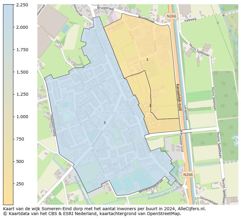 Kaart van de wijk Someren-Eind dorp met het aantal inwoners per buurt in 2024. Op deze pagina vind je veel informatie over inwoners (zoals de verdeling naar leeftijdsgroepen, gezinssamenstelling, geslacht, autochtoon of Nederlands met een immigratie achtergrond,...), woningen (aantallen, types, prijs ontwikkeling, gebruik, type eigendom,...) en méér (autobezit, energieverbruik,...)  op basis van open data van het centraal bureau voor de statistiek en diverse andere bronnen!