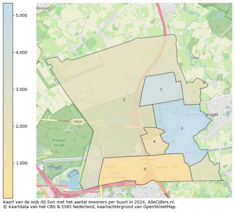 Kaart van de wijk 00 Son met het aantal inwoners per buurt in 2024. Op deze pagina vind je veel informatie over inwoners (zoals de verdeling naar leeftijdsgroepen, gezinssamenstelling, geslacht, autochtoon of Nederlands met een immigratie achtergrond,...), woningen (aantallen, types, prijs ontwikkeling, gebruik, type eigendom,...) en méér (autobezit, energieverbruik,...)  op basis van open data van het centraal bureau voor de statistiek en diverse andere bronnen!