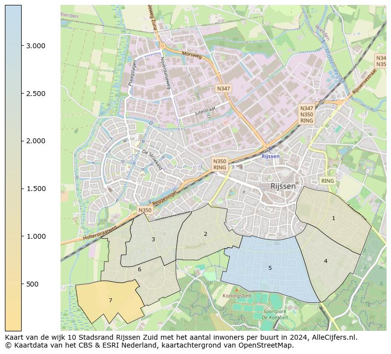 Kaart van de wijk 10 Stadsrand Rijssen Zuid met het aantal inwoners per buurt in 2024. Op deze pagina vind je veel informatie over inwoners (zoals de verdeling naar leeftijdsgroepen, gezinssamenstelling, geslacht, autochtoon of Nederlands met een immigratie achtergrond,...), woningen (aantallen, types, prijs ontwikkeling, gebruik, type eigendom,...) en méér (autobezit, energieverbruik,...)  op basis van open data van het centraal bureau voor de statistiek en diverse andere bronnen!