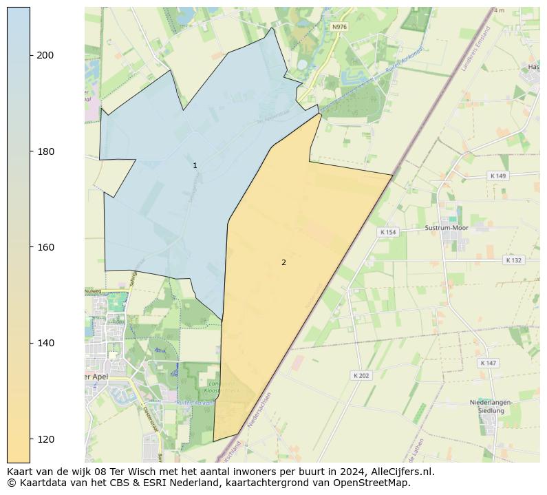 Kaart van de wijk 08 Ter Wisch met het aantal inwoners per buurt in 2024. Op deze pagina vind je veel informatie over inwoners (zoals de verdeling naar leeftijdsgroepen, gezinssamenstelling, geslacht, autochtoon of Nederlands met een immigratie achtergrond,...), woningen (aantallen, types, prijs ontwikkeling, gebruik, type eigendom,...) en méér (autobezit, energieverbruik,...)  op basis van open data van het Centraal Bureau voor de Statistiek en diverse andere bronnen!