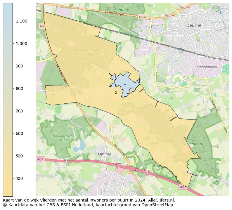 Kaart van de wijk Vlierden met het aantal inwoners per buurt in 2024. Op deze pagina vind je veel informatie over inwoners (zoals de verdeling naar leeftijdsgroepen, gezinssamenstelling, geslacht, autochtoon of Nederlands met een immigratie achtergrond,...), woningen (aantallen, types, prijs ontwikkeling, gebruik, type eigendom,...) en méér (autobezit, energieverbruik,...)  op basis van open data van het centraal bureau voor de statistiek en diverse andere bronnen!