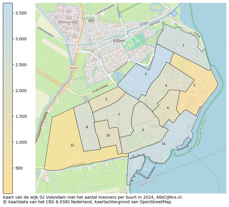 Kaart van de wijk 02 Volendam met het aantal inwoners per buurt in 2024. Op deze pagina vind je veel informatie over inwoners (zoals de verdeling naar leeftijdsgroepen, gezinssamenstelling, geslacht, autochtoon of Nederlands met een immigratie achtergrond,...), woningen (aantallen, types, prijs ontwikkeling, gebruik, type eigendom,...) en méér (autobezit, energieverbruik,...)  op basis van open data van het centraal bureau voor de statistiek en diverse andere bronnen!