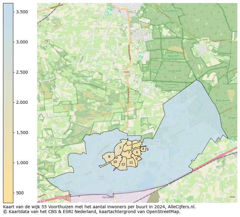 Kaart van de wijk 55 Voorthuizen met het aantal inwoners per buurt in 2024. Op deze pagina vind je veel informatie over inwoners (zoals de verdeling naar leeftijdsgroepen, gezinssamenstelling, geslacht, autochtoon of Nederlands met een immigratie achtergrond,...), woningen (aantallen, types, prijs ontwikkeling, gebruik, type eigendom,...) en méér (autobezit, energieverbruik,...)  op basis van open data van het centraal bureau voor de statistiek en diverse andere bronnen!