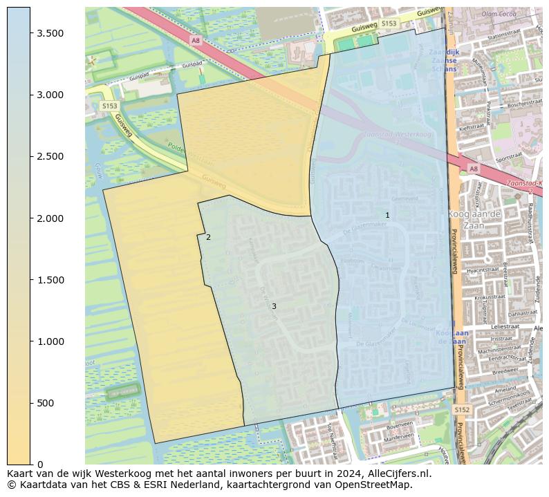 Kaart van de wijk Westerkoog met het aantal inwoners per buurt in 2024. Op deze pagina vind je veel informatie over inwoners (zoals de verdeling naar leeftijdsgroepen, gezinssamenstelling, geslacht, autochtoon of Nederlands met een immigratie achtergrond,...), woningen (aantallen, types, prijs ontwikkeling, gebruik, type eigendom,...) en méér (autobezit, energieverbruik,...)  op basis van open data van het centraal bureau voor de statistiek en diverse andere bronnen!