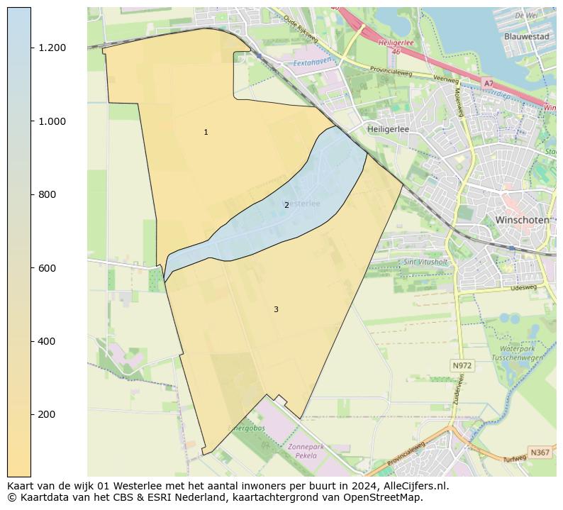 Kaart van de wijk 01 Westerlee met het aantal inwoners per buurt in 2024. Op deze pagina vind je veel informatie over inwoners (zoals de verdeling naar leeftijdsgroepen, gezinssamenstelling, geslacht, autochtoon of Nederlands met een immigratie achtergrond,...), woningen (aantallen, types, prijs ontwikkeling, gebruik, type eigendom,...) en méér (autobezit, energieverbruik,...)  op basis van open data van het centraal bureau voor de statistiek en diverse andere bronnen!