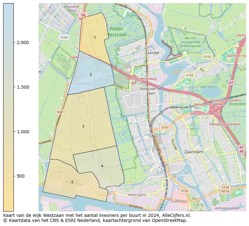 Kaart van de wijk Westzaan met het aantal inwoners per buurt in 2024. Op deze pagina vind je veel informatie over inwoners (zoals de verdeling naar leeftijdsgroepen, gezinssamenstelling, geslacht, autochtoon of Nederlands met een immigratie achtergrond,...), woningen (aantallen, types, prijs ontwikkeling, gebruik, type eigendom,...) en méér (autobezit, energieverbruik,...)  op basis van open data van het centraal bureau voor de statistiek en diverse andere bronnen!