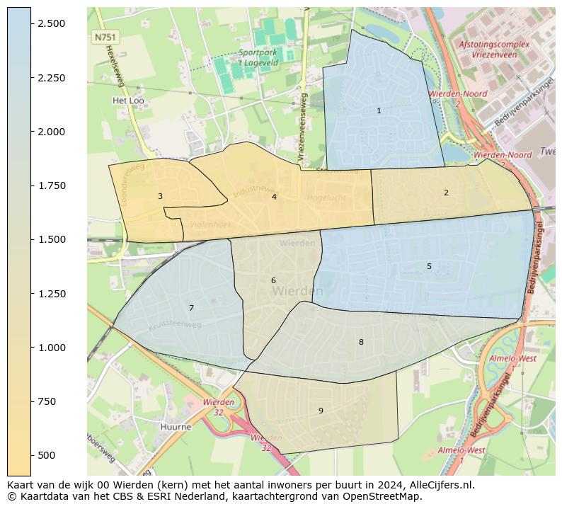 Kaart van de wijk 00 Wierden (kern) met het aantal inwoners per buurt in 2024. Op deze pagina vind je veel informatie over inwoners (zoals de verdeling naar leeftijdsgroepen, gezinssamenstelling, geslacht, autochtoon of Nederlands met een immigratie achtergrond,...), woningen (aantallen, types, prijs ontwikkeling, gebruik, type eigendom,...) en méér (autobezit, energieverbruik,...)  op basis van open data van het centraal bureau voor de statistiek en diverse andere bronnen!