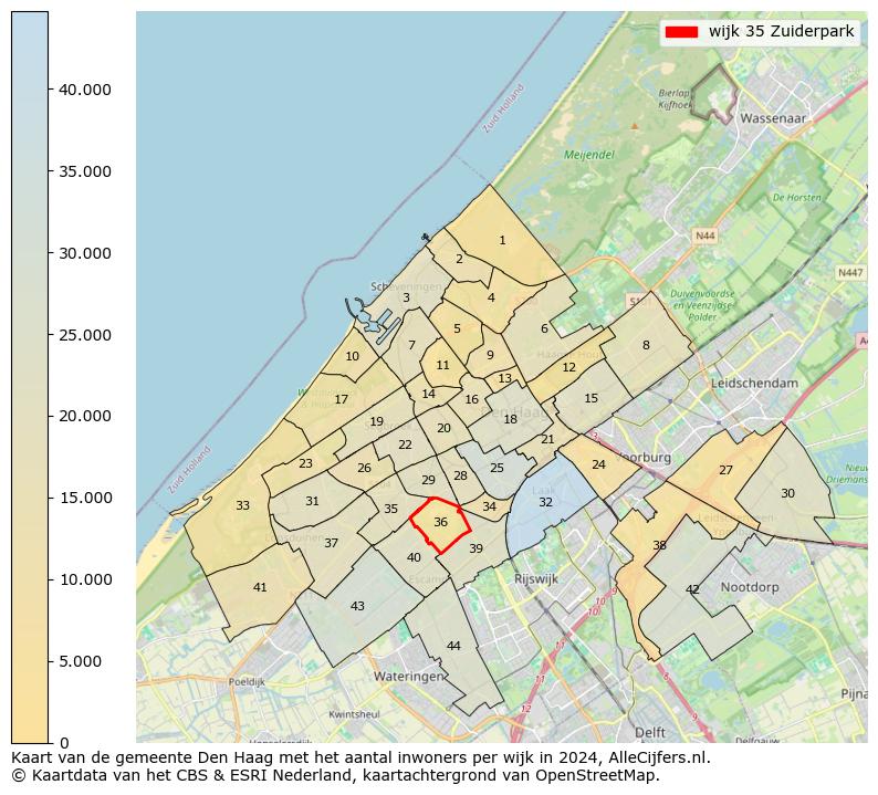 Kaart van de gemeente Den Haag met het aantal inwoners per wijk in 2024. Op deze pagina vind je veel informatie over inwoners (zoals de verdeling naar leeftijdsgroepen, gezinssamenstelling, geslacht, autochtoon of Nederlands met een immigratie achtergrond,...), woningen (aantallen, types, prijs ontwikkeling, gebruik, type eigendom,...) en méér (autobezit, energieverbruik,...)  op basis van open data van het centraal bureau voor de statistiek en diverse andere bronnen!