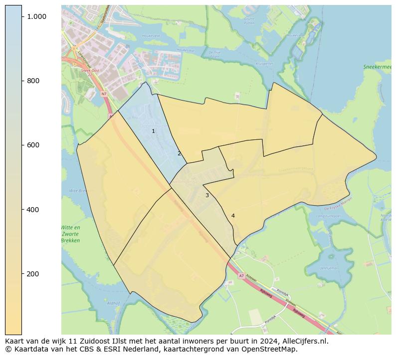 Kaart van de wijk 11 Zuidoost IJlst met het aantal inwoners per buurt in 2024. Op deze pagina vind je veel informatie over inwoners (zoals de verdeling naar leeftijdsgroepen, gezinssamenstelling, geslacht, autochtoon of Nederlands met een immigratie achtergrond,...), woningen (aantallen, types, prijs ontwikkeling, gebruik, type eigendom,...) en méér (autobezit, energieverbruik,...)  op basis van open data van het Centraal Bureau voor de Statistiek en diverse andere bronnen!