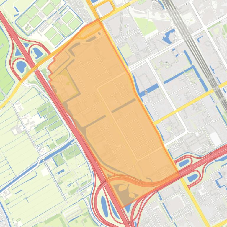 Kaart van de buurt Amstel III deel C/D-Noord.