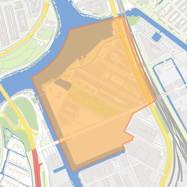 Kaart van de buurt Amstelkwartier-Noord.