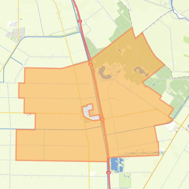 Kaart van de buurt Bant-landelijk gebied.