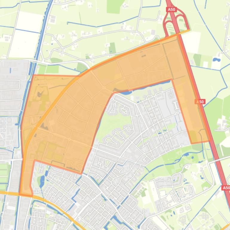 Kaart van de buurt Bedrijvenpark Apeldoorn-Noord.