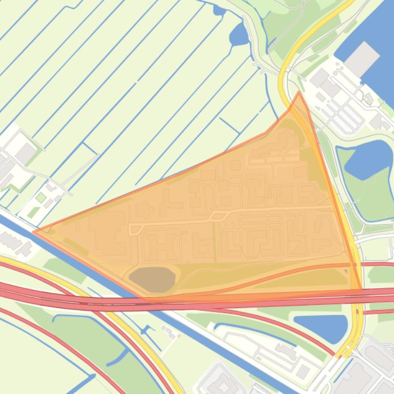 Kaart van de buurt Bedrijvenpark Gooimeer-Noord.