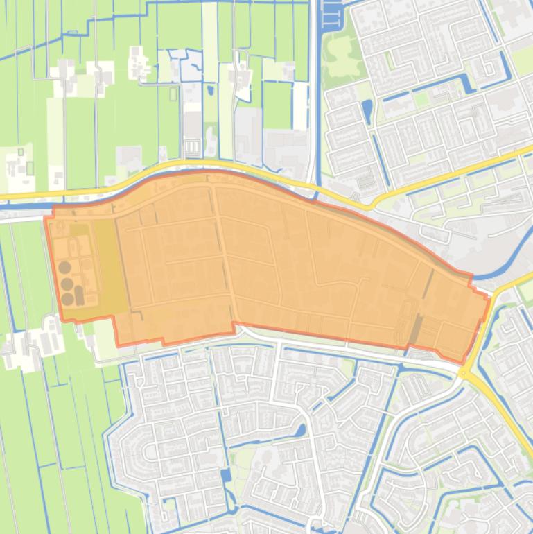 Kaart van de buurt Bedrijventerrein Barwoutswaarder.