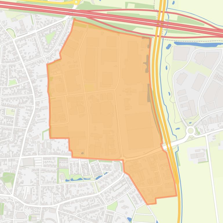 Kaart van de buurt Bedrijventerrein Broekakkers.