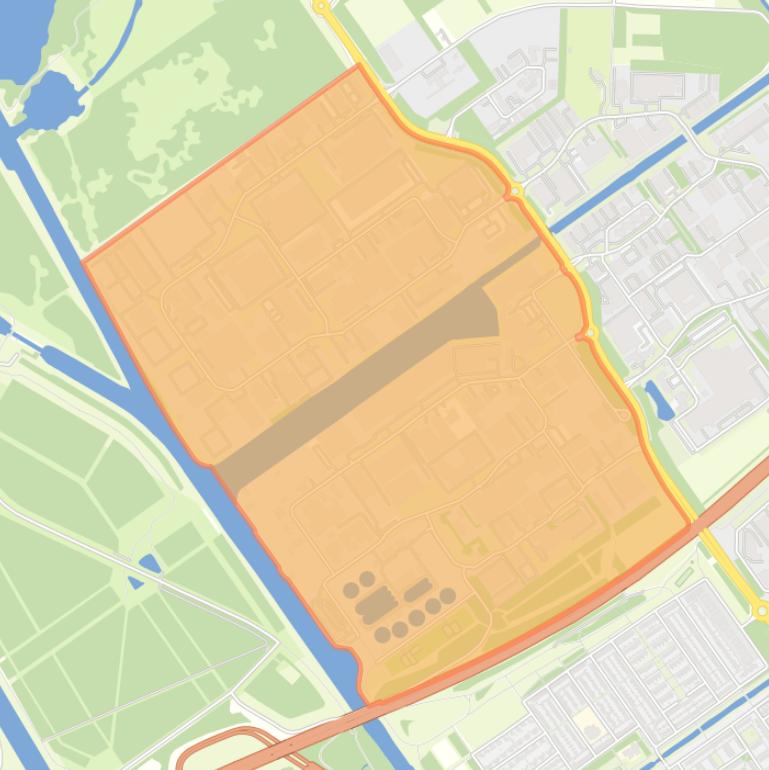 Kaart van de buurt Bedrijventerrein De Vaart 1-3.