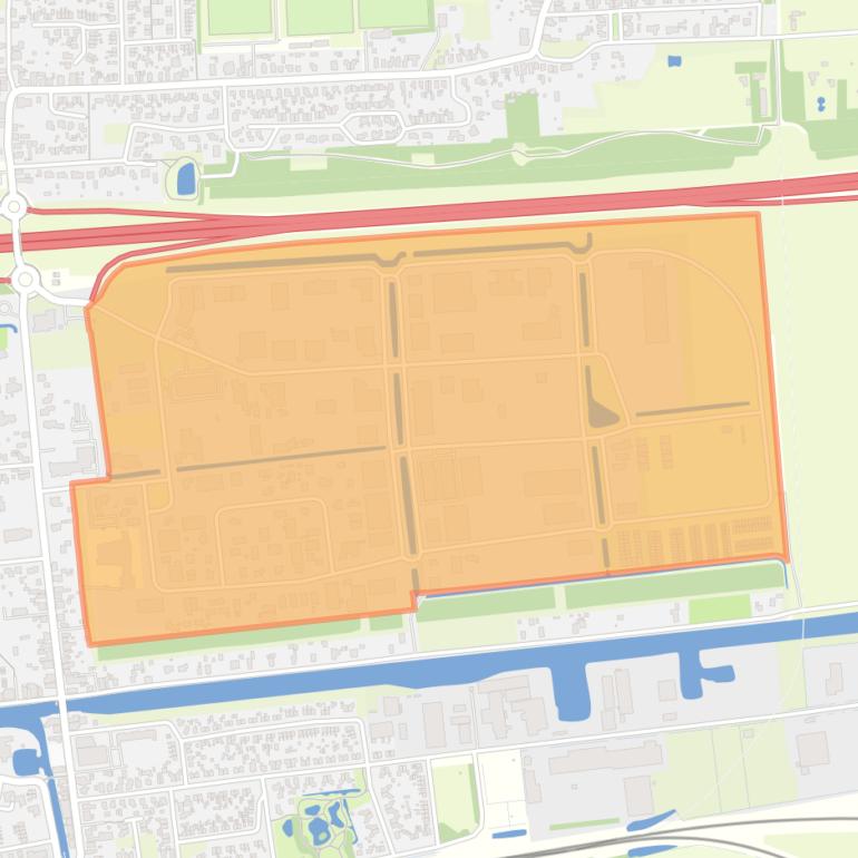 Kaart van de buurt Bedrijventerrein Gouden Driehoek.