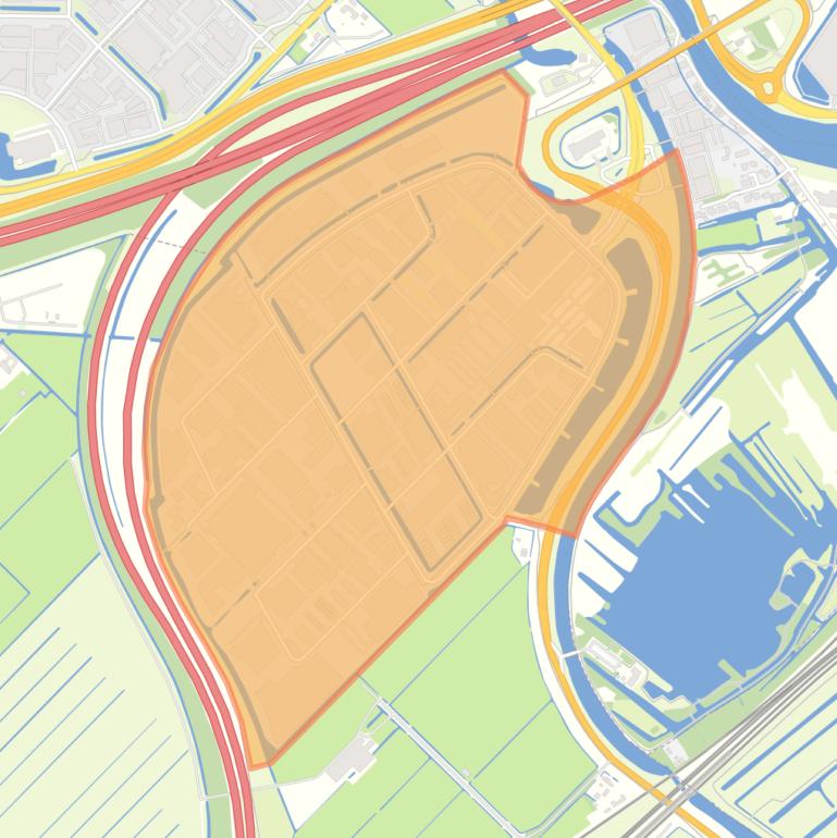 Kaart van de buurt Bedrijventerrein Gouwepark.