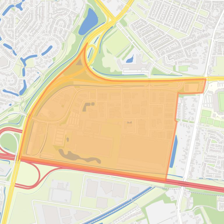 Kaart van de buurt Bedrijventerrein Het Laar.