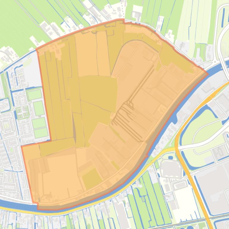 Kaart van de buurt Bedrijventerrein Hoogewaard.