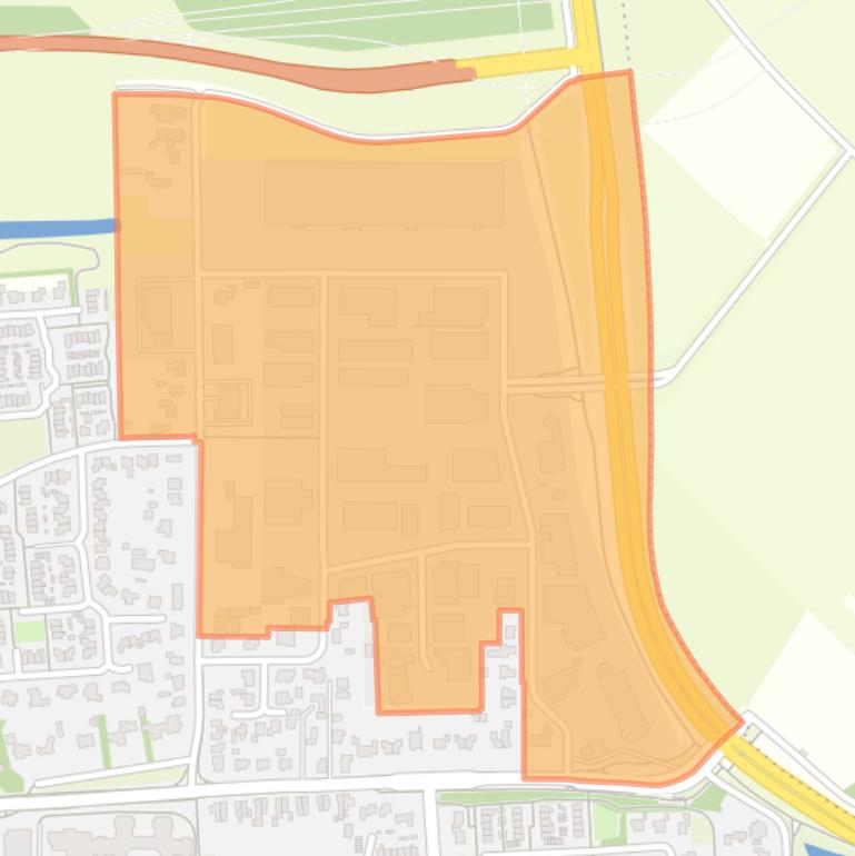 Kaart van de buurt Bedrijventerrein Houtakker.