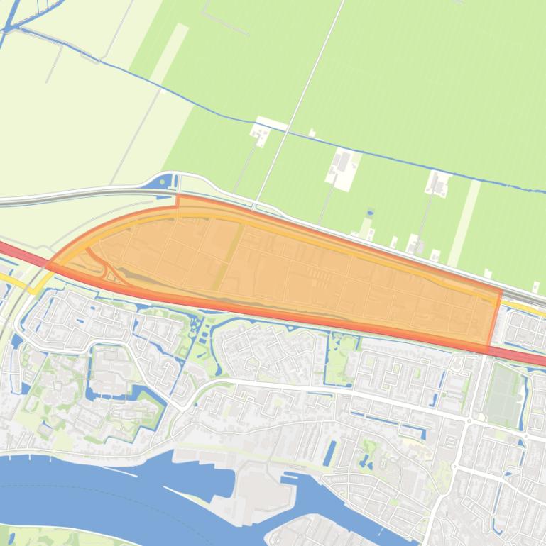 Kaart van de buurt Bedrijventerrein Nijverwaard.