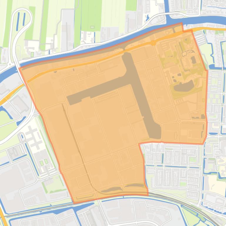 Kaart van de buurt Bedrijventerrein Rijnhaven-Oost.