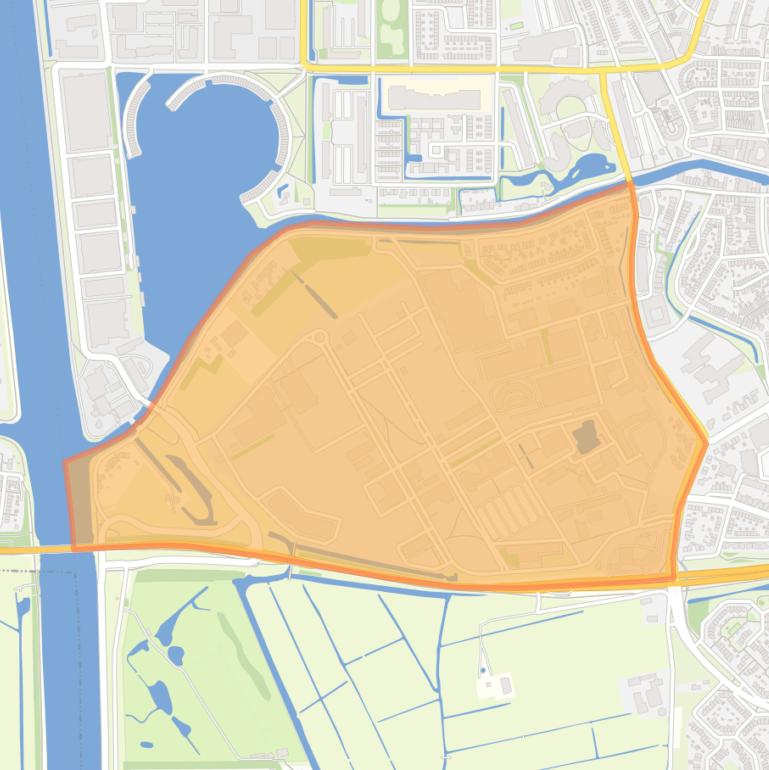 Kaart van de buurt Bedrijventerrein Van Houten.