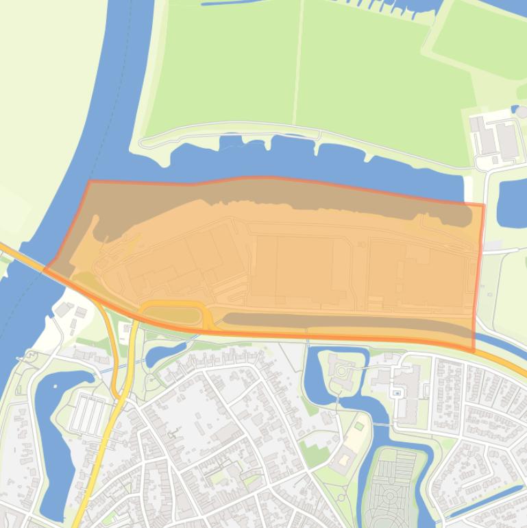 Kaart van de buurt Bedrijventerrein Verhuellweg.