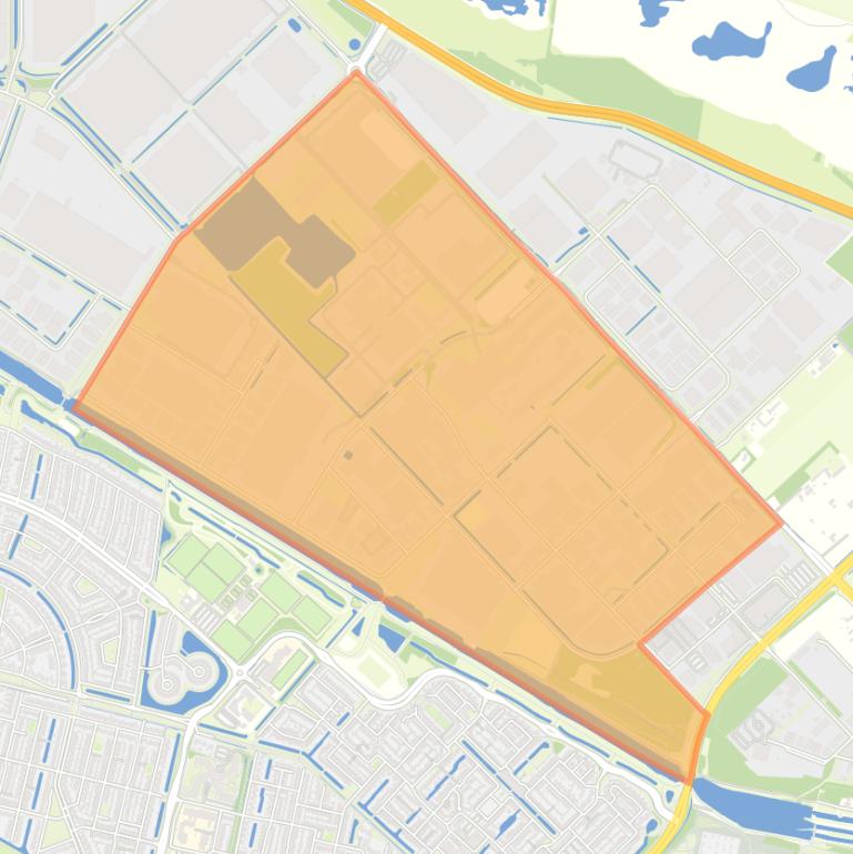 Kaart van de buurt Bedrijventerrein Vossenberg.