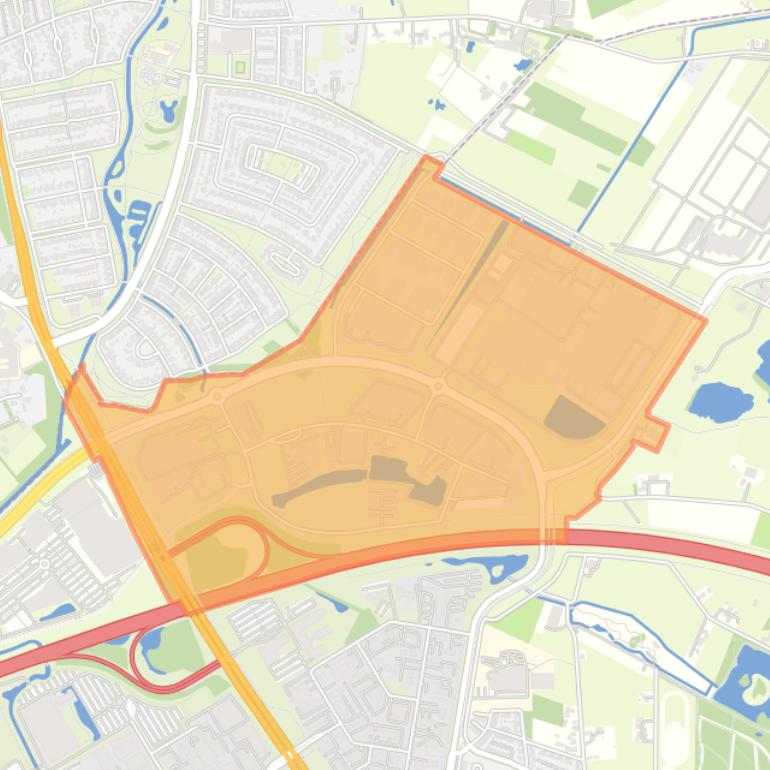 Kaart van de buurt Bedrijventerrein Westermaat-Noordoost.