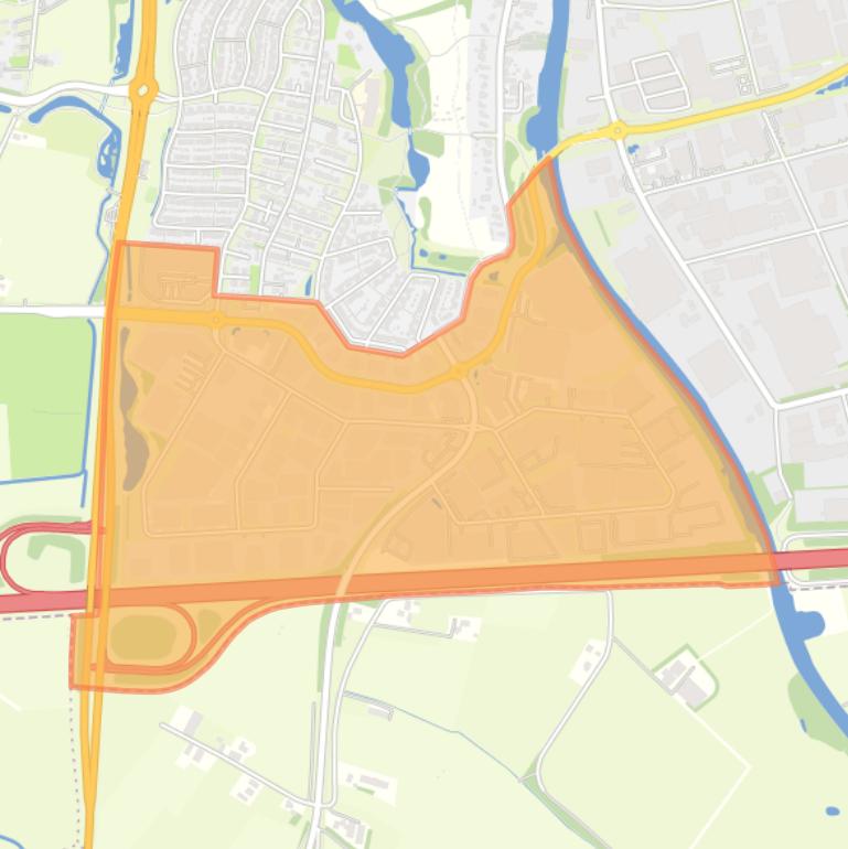 Kaart van de buurt Bedrijventerrein Wijnbergen.